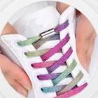 Эластичные шнурки для кроссовок, без завязывания, яркие цвета
