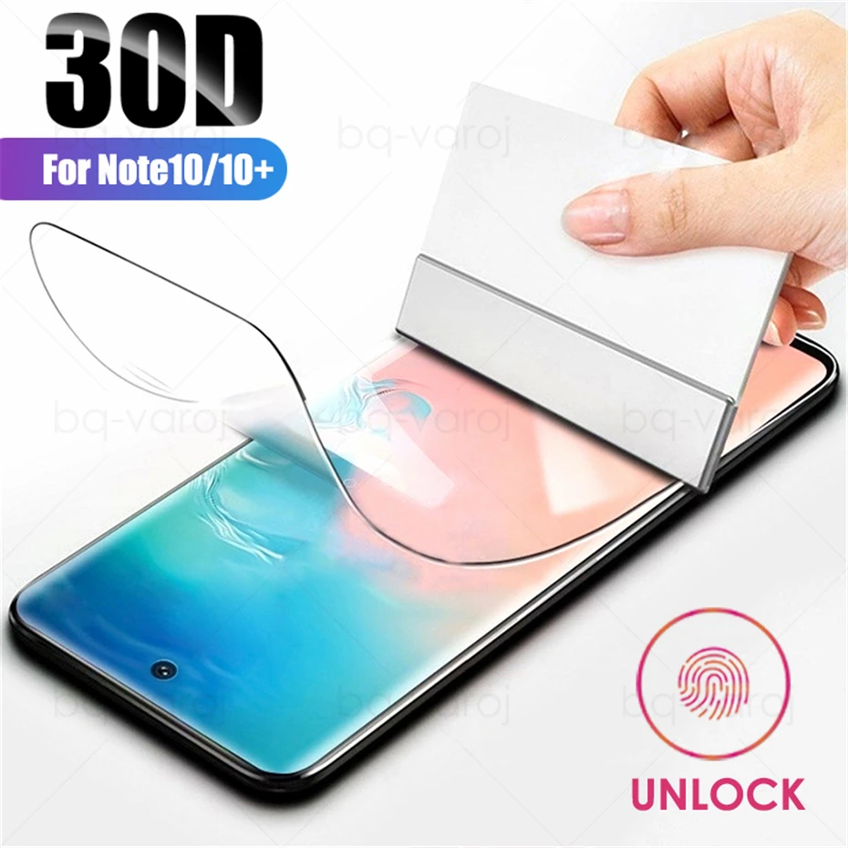 30D Note 10 Гидрогелевая мягкая плёнка полностью покрывающая протектор экрана для samsung Galaxy Note 8 9 S7 8 9 S10 Plus защитная пленка 5G