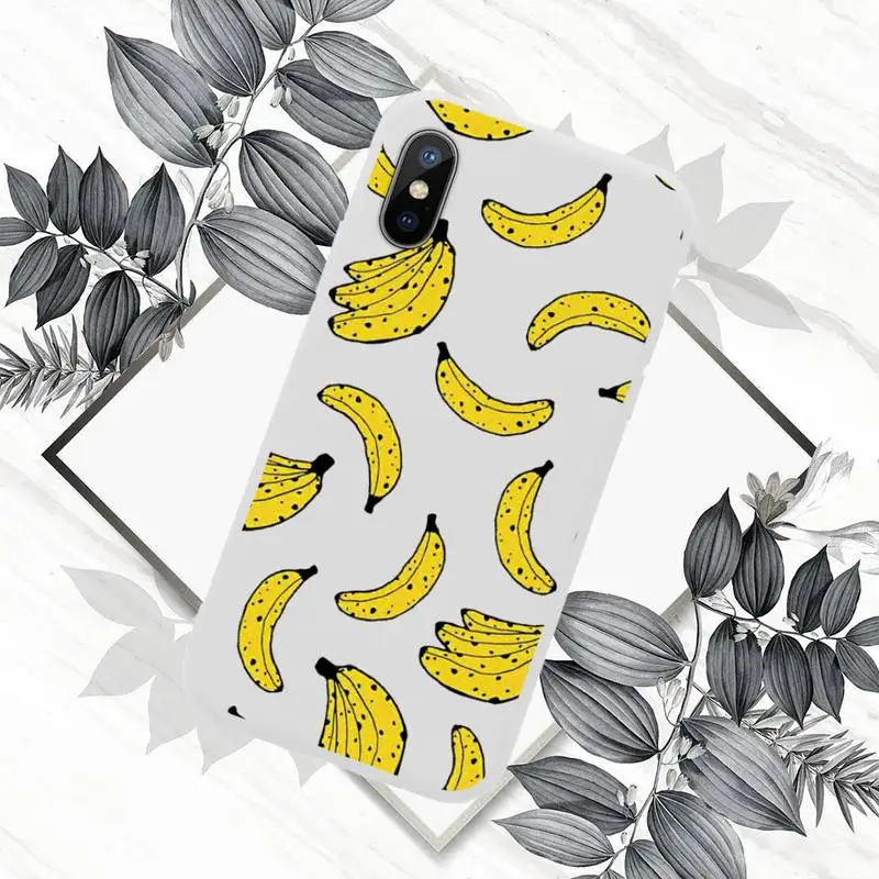 

cute cartoon Bananas yellow Phone Case Candy Color for iPhone 11 12 mini pro XS MAX 8 7 6 6S Plus X SE 2020 XR
