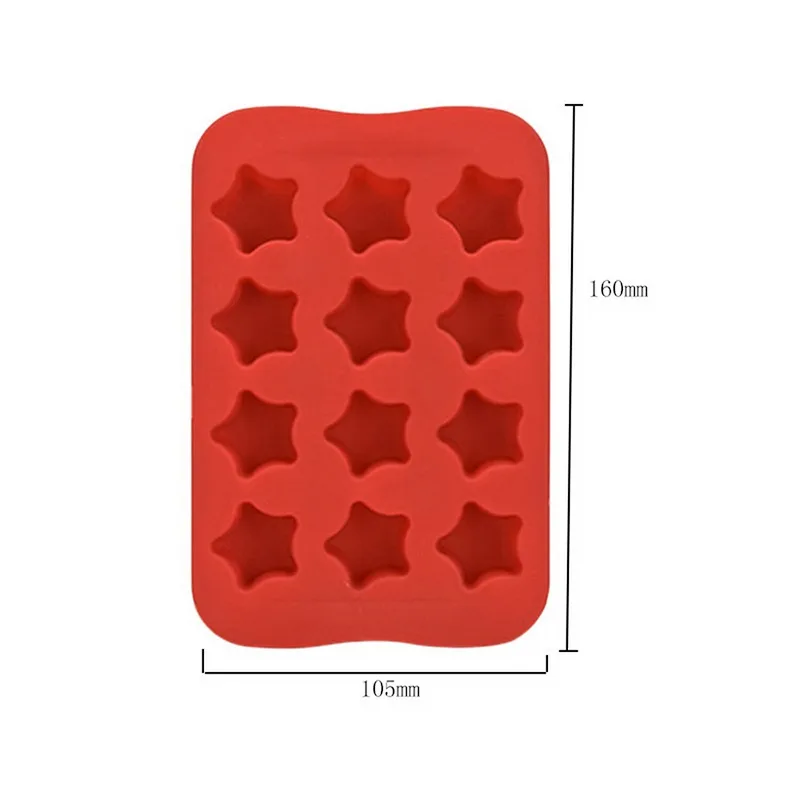 

Color Food Grade Silicone Ice Tray, Multi-shape Flexible Ice-making Mold Box, Chocolate Mold 16cmx10.5cm-1pc