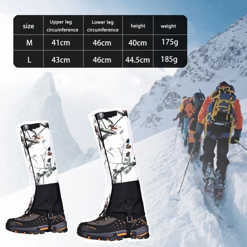 

Hiking Boot Hunting Legs Protection Tourist Shoes Cover Trekking Legging Shoes Warmer Climbing 1 Pair Leg Gaiters Waterproof