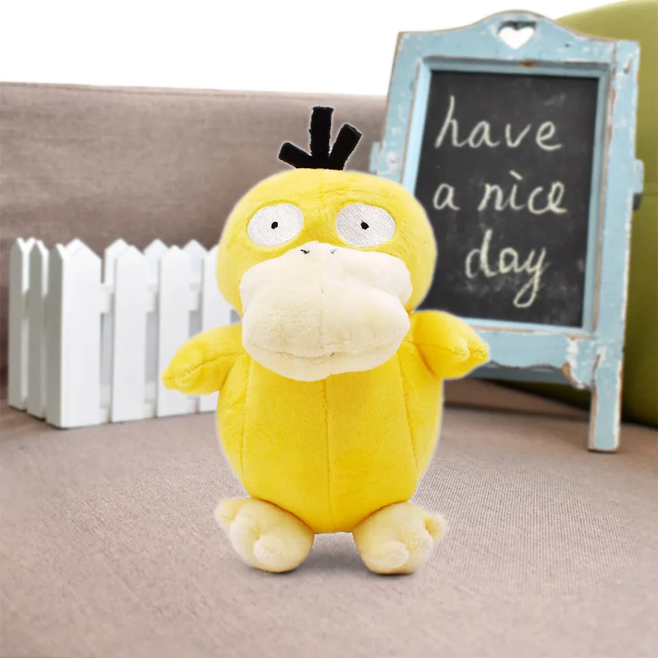 17 см японская аниме Кукла драконит плюшевые игрушки Peluche куклы мягкие животные сидящие Куклы Kawaii желтый милый Рождественский festy - Цвет: Psyduck