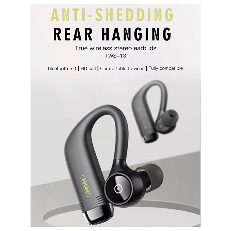 

REMAX TWS-13 HIFI Wireless Headset Bluetooth 5.0 Stereo Noise Reduction Call Music Headset