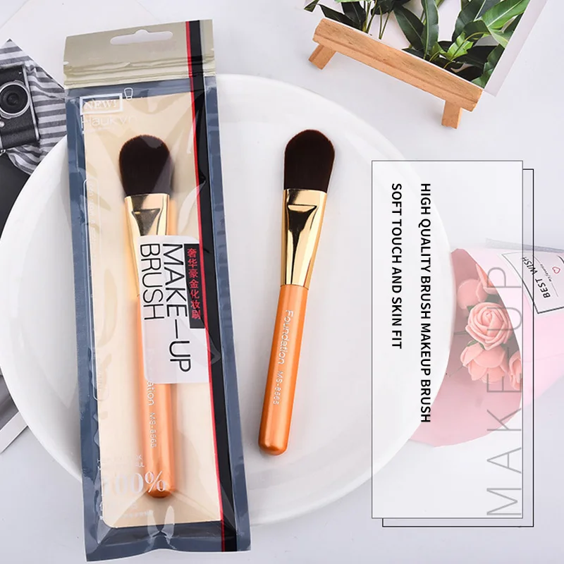 Одиночная кисть для румян щетинка из шерстяного волокна деревянная ручка теней