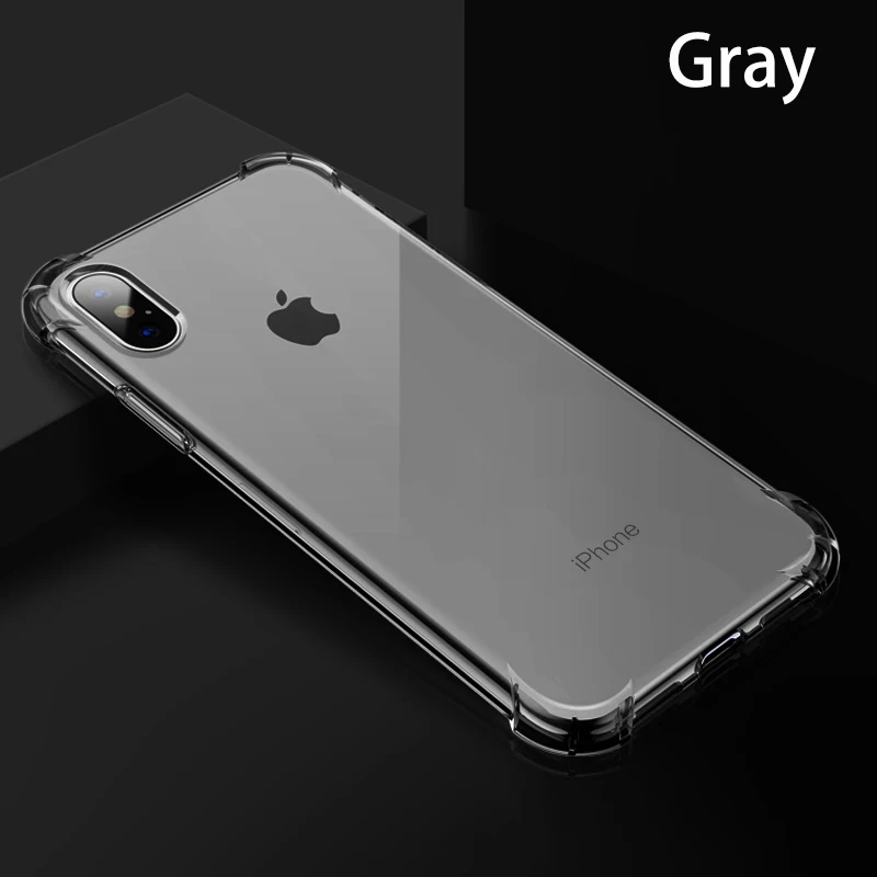 Противоударный Прозрачный чехол для iphone 11 Pro XS MAX XR X 10 7 8 6 6S Plus для samsung Galaxy S10 Plus S8 S9 Gasbag мягкий чехол из ТПУ - Цвет: Black