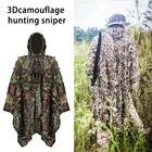 Костюм-пончо, охотничий Камуфляжный, бионический, с листьями, для охоты