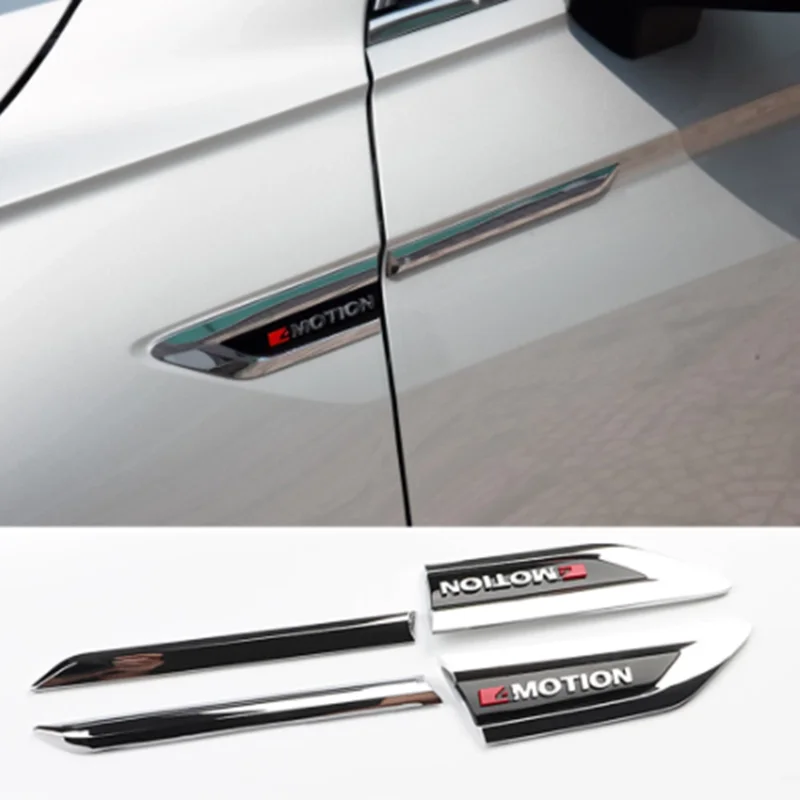 

4Motion Badge Sticker For Volkswagen VW Tiguan MK2 Car Tuning Auto Car Side Front Wing Fender 4x4 4 MOTION Logo Nameplate 3D