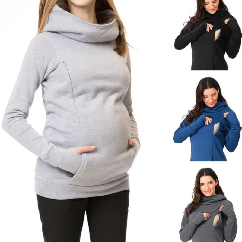 

Maternity Sweatshirt Women Nursing Maternity Long Sleeves Hooded Breastfeeding Hoodie Pregnant Women Long Sleeve Hooded Sudadera