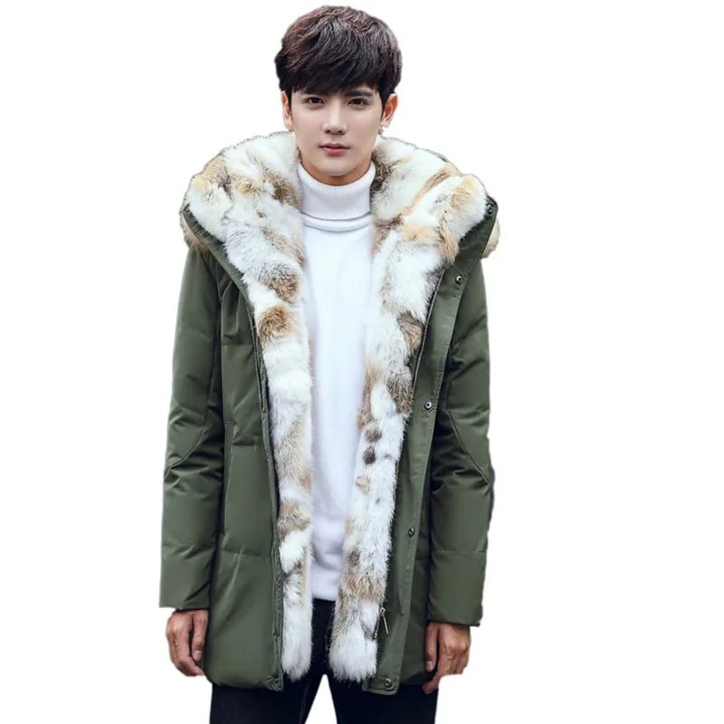 2019 Зимний пуховик зеленого цвета в армейском стиле длинная куртка Корейском