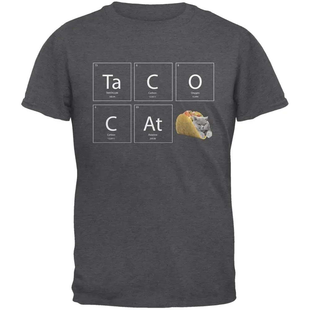 Taco Cat менструальная Таблица темная вересковая взрослая футболка |