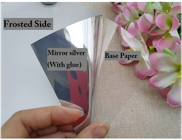 Пленка для окна односторонняя зеркальная матовая стеклянная пленка серебристая