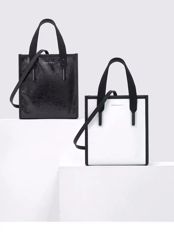 

Casual Tote bag Shoelace bag Women's Shoulder Messenger Female bag Black Fashion Bag