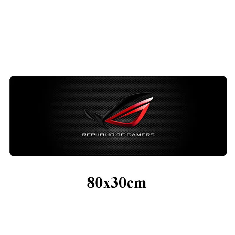 Синий 80x30 см большой скоростной геймер игровой ASUS резиновый коврик для мыши Прочный Республика геймеров Блокировка края Нескользящая Офисная Клавиатура Pad - Цвет: Синий