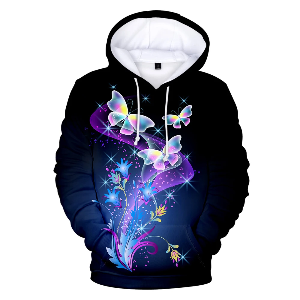 

2-14, детская Новинка 2021, классические крутые толстовки с 3D рисунком бабочки, Модный пуловер с длинным рукавом для мальчиков и девочек, детска...