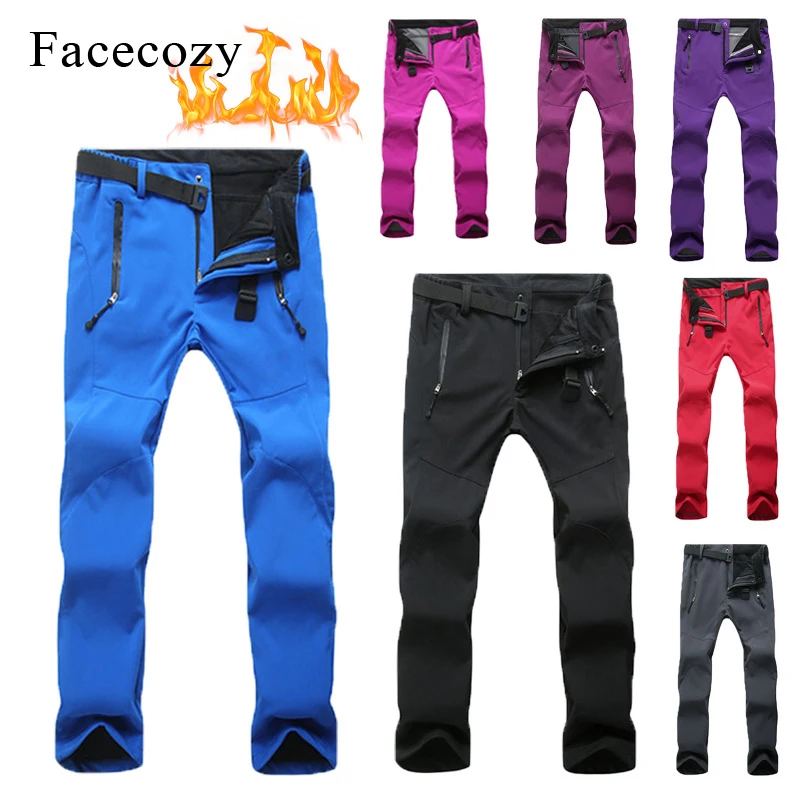 Facecozy 2019 флисовые походные кемпинговые брюки теплые зимние женские мужские