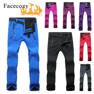 Facecozy 2019 флисовые походные кемпинговые брюки теплые брюки зимние женские мужские уличные водонепроницаемые брюки для треккинга рыбалки брюки