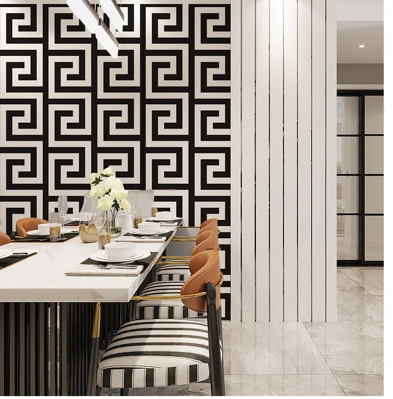 Рама состаренные металлические обои черный белый золотой гостиная |