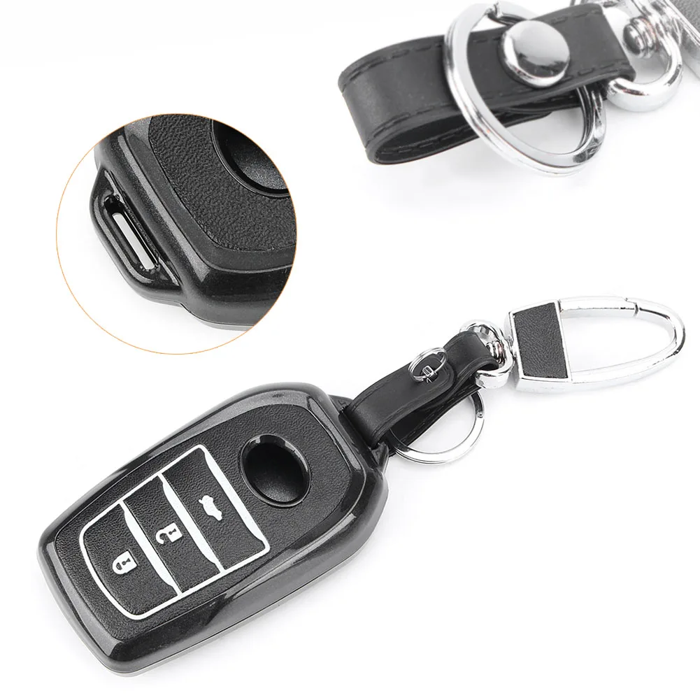 

Car Remote Key Fob Case Key Shell Chain For Toyota Highlander RAV4 Corolla Prado Cruiser Levin Camry old Crown etc.