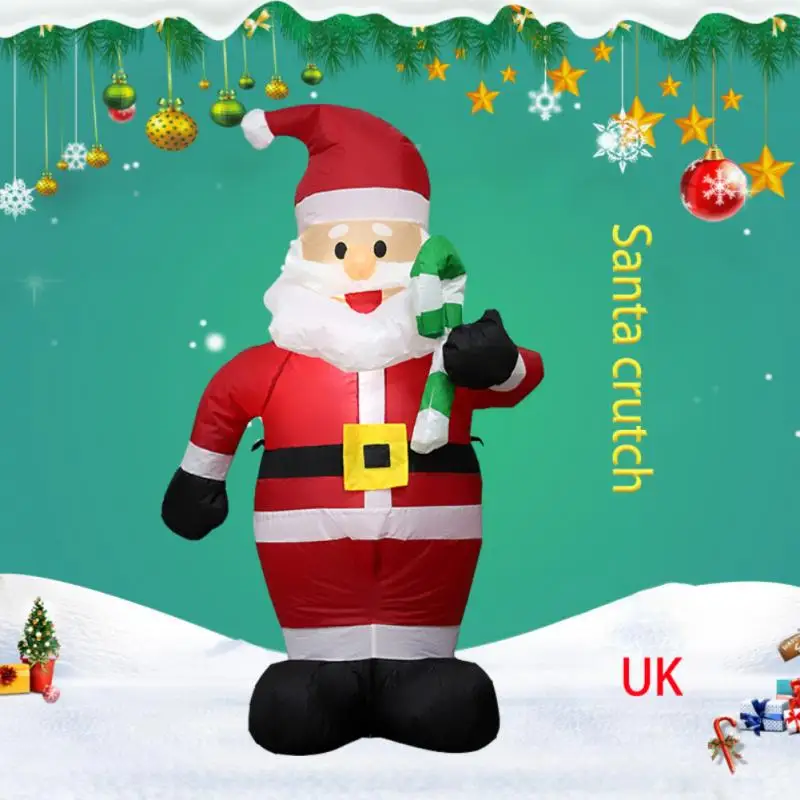 

Explosion Christmas Decorations Event Venue Layout Props 1.2m Inflatable Small Cane Santa Claus New Year Decoration