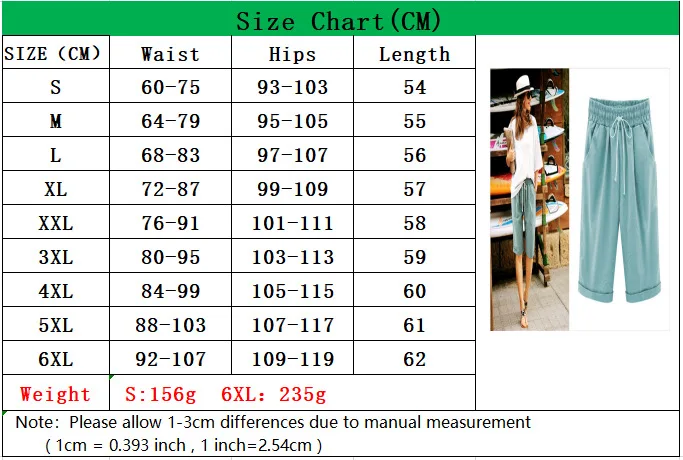 Summer Shorts Women Casual Drawstring Elastic Shorts knee length bermuda shorts For Women Bermuda Large Size S-6XL images - 6