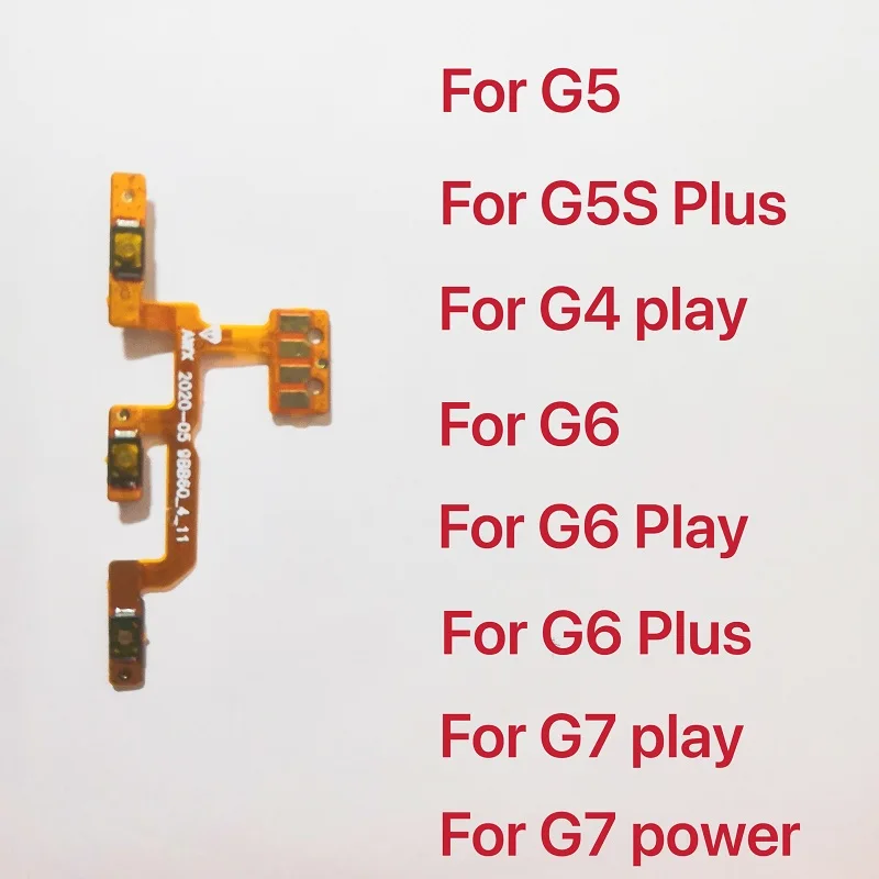 

New Power On Off Volume Button Flex Cable For Motorola Moto G6 G5 G4 G7 G8 G9 Plus Play Lite One Hyper Vision Fusion