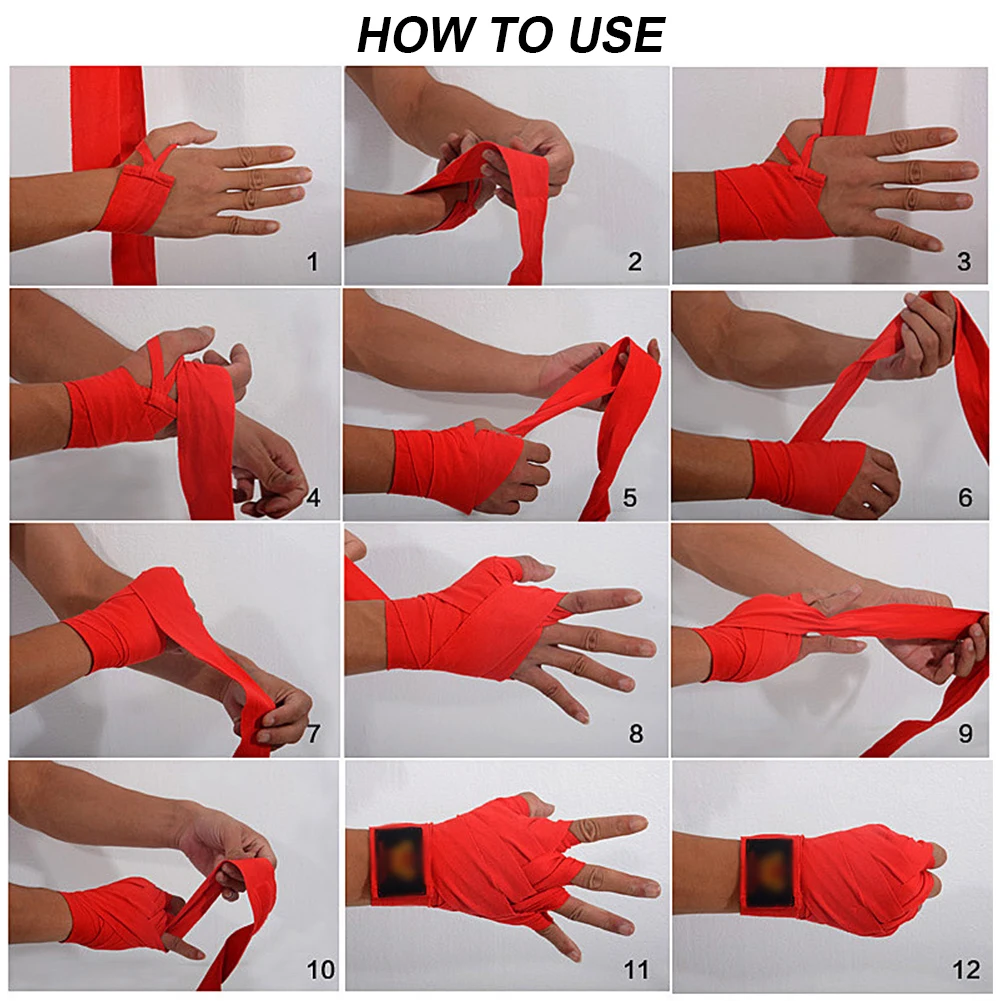 2.5m Elastic Crepe Sports Wrap Flexible First Aid Tape Boxing Bandage Cohesive Hand Protection Athletic Sweat Absorption Stretch | Спорт и