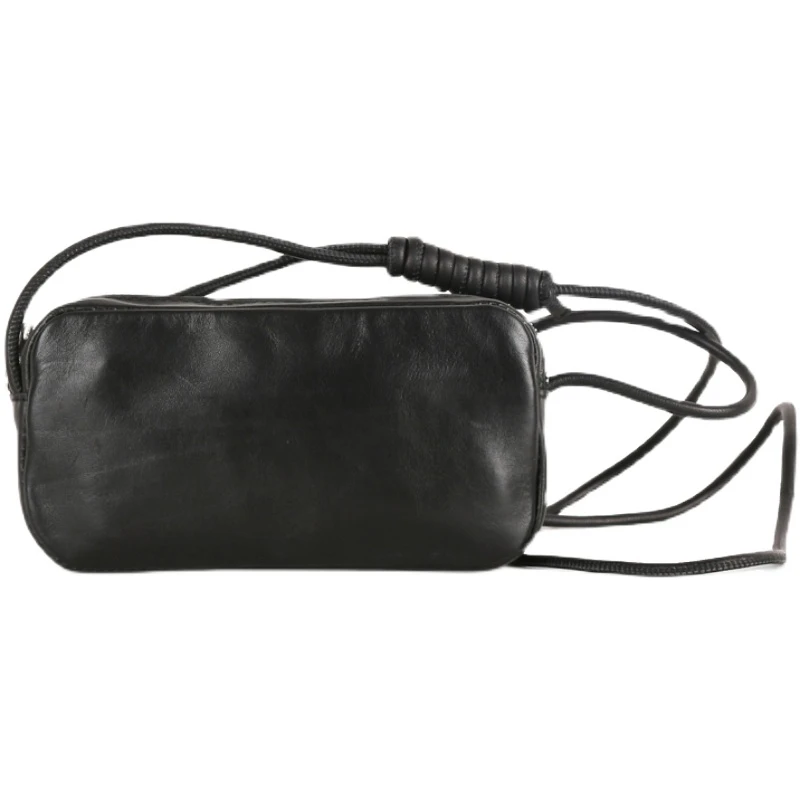 Маленькая сумка из первого слоя коровьей кожи верхняя часть мини-сумка через