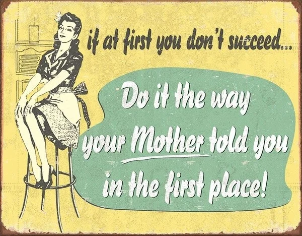 

Ephemera Amazingly Enough I Don't Give A Sht Tin Sign, 8 x 12 H If At First Mom