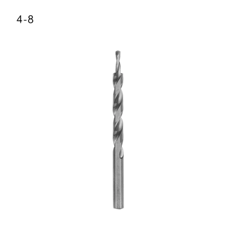 

5Pcs Woodworking Drill Bit Replacement HSS Twist Step Drill Bit Tool for Manual-Pocket Hole System 4-8/5-9/5-10/6-10/8-12mm