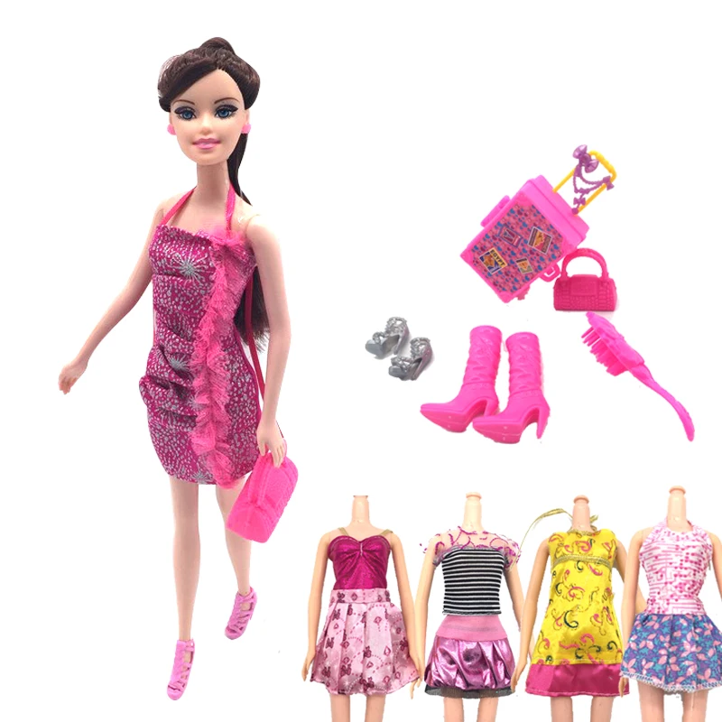 

2020 Fashion 11.5 "Enameled Plastic Doll Barbies Princess Clothing Accessories Children and Girls Interactive Toys