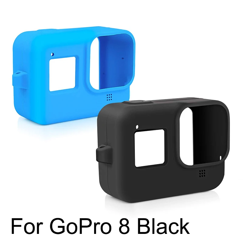 Черный Защитный силиконовый чехол для экшн камеры GoPro Hero 8 Black|Чехлы экшн-камер| |