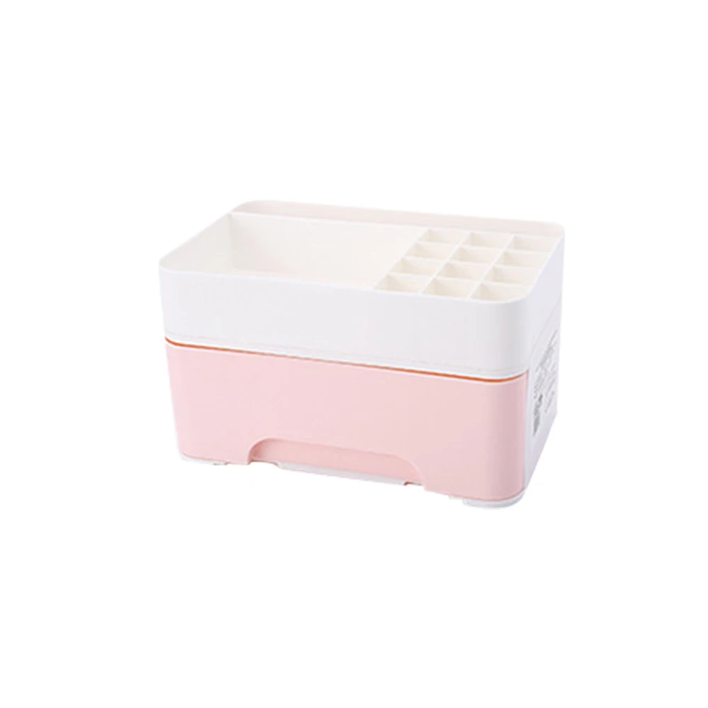 23x14.5x13cm Pink DOZZLOR 5 сеток пластиковая коробка для хранения косметики для хранения ювелирных изделий Контейнер ящик Органайзер для макияжа настольный домашний офис мелочи - Цвет: 23x14.5x13cm Pink