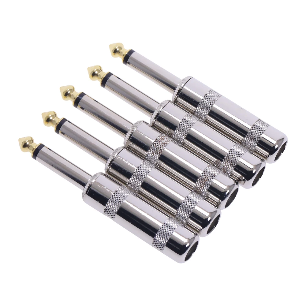 4 шт. THGS 1/4 дюйма вилки для акустических кабелей соединительных змеиный TS Мужской