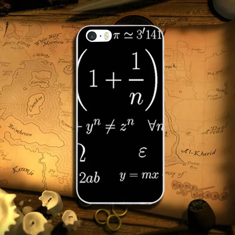 Image 3 Математические формулы Типографика Coque для iPhone 7 8 PLUS 6S X XR XS Max 5 6 5s SE 6PLUS Силиконовый Мягкий Прозрачный Силикон ТПУ чехлы для телефонов - Цвет: Image 3