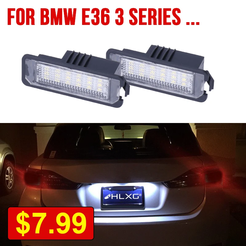 12 В светодиодный свет номерного знака для 1992 98 BMW E36 3 серии 328i 318i Canbus без ошибок
