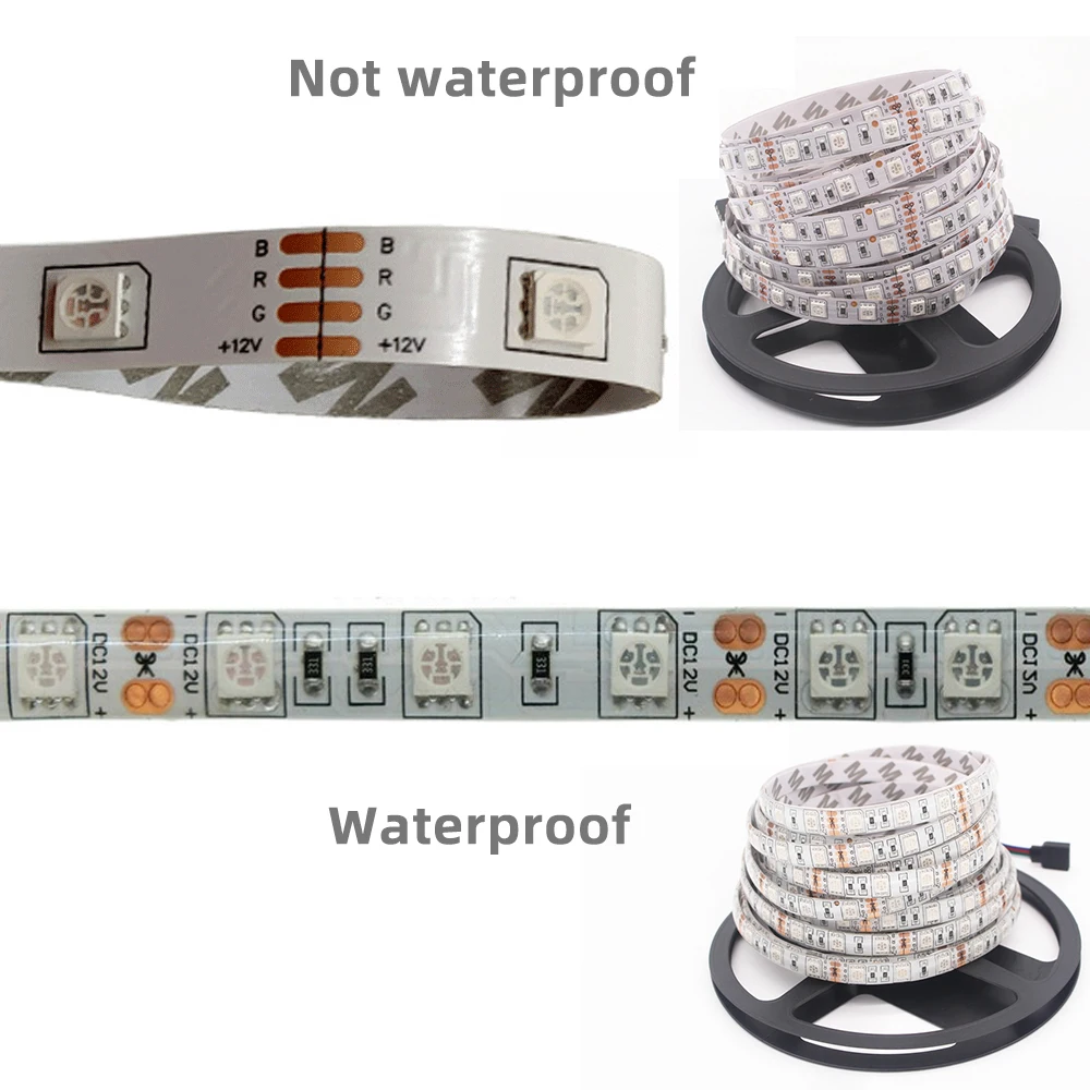 5 м 10 М 5050 SMD светодиодный водонепроницаемый RGB Светодиодная лента постоянного