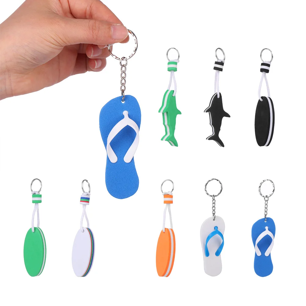 

Water Sports Rowing Inflatable Boats Boating Sea Water Floating Keychain Key Pendant Sailing Fishing Keyring Pool Parts