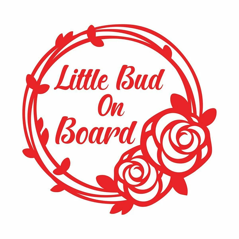 

16.3*16cm Little Bud On Board Baby On Board Decal Truck Decal Funny Car Window Bumper Novelty JDM Drift Vinyl Decal Sticker