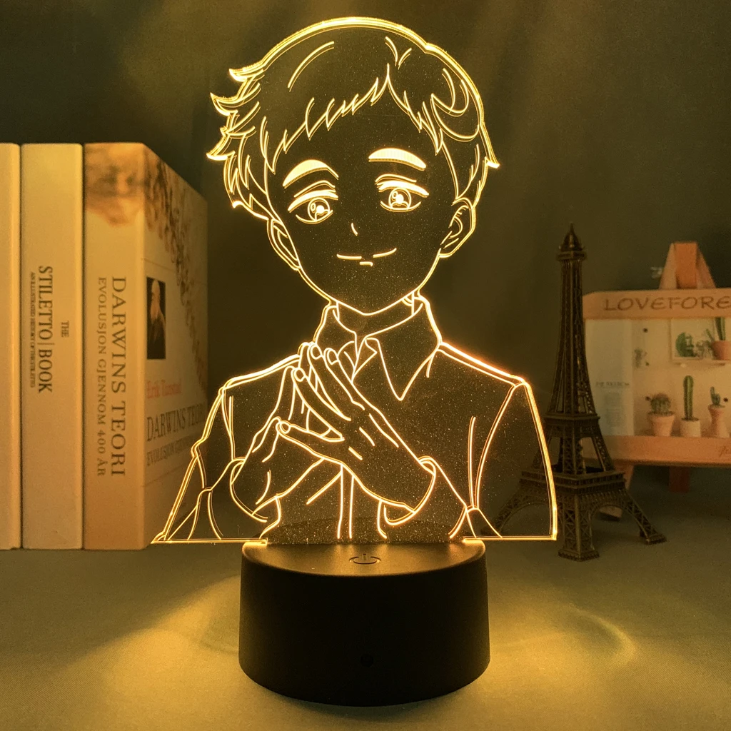 

Manga The Promised Neverland Led Lamp for Child Bedroom Decor Night Light Birthday Gift Room Table Anime 3d Light Norman