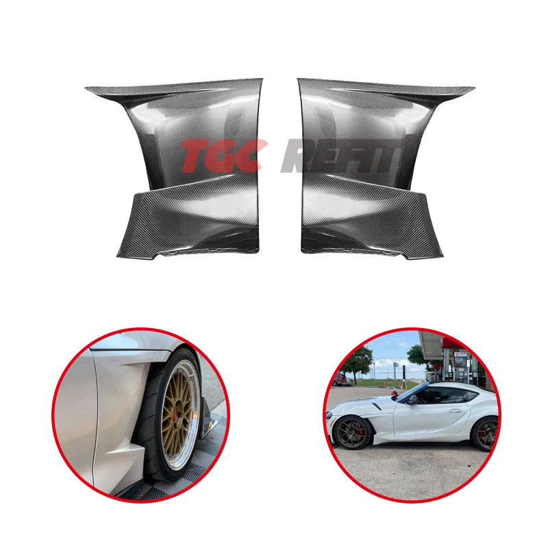 Guardabarros lateral de fibra de carbono para coche, accesorio para Toyota Gr Supra, A90, A91, Mkv, Evs