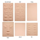 Силиконовое 3D лицо для обучения перманентному макияжу, тренировке татуировок, искусственная кожа, глаза, губы, лицо для микроблейдинга, Машинка для татуировок для начинающих