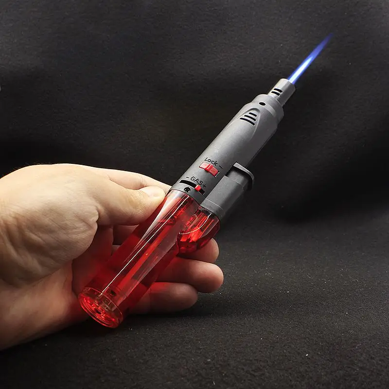 

Torch Turbo Lighter gas Lighter Cigarettes Smoking Accessories Lighters Spray Gun Lighter 1300C Visible Gas Metal lighters