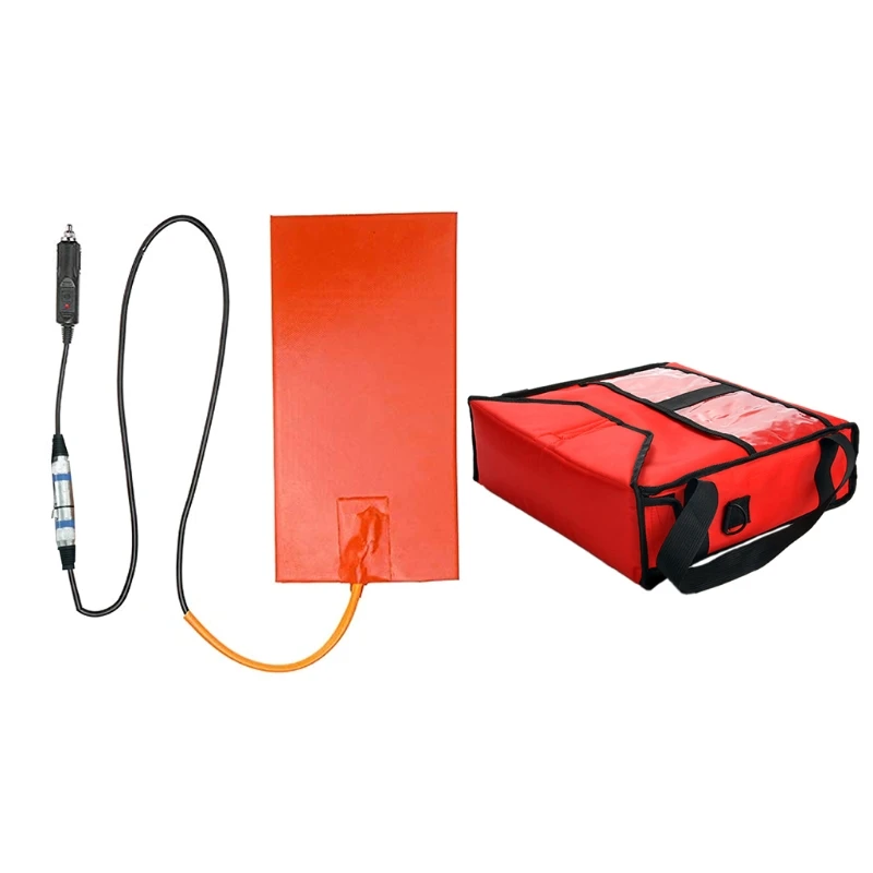 Силикона с подогревом Pad 152X304mm нагревательная пластина коврик 100W 12V для пиццы Горячая Еда доставки мешок коврик с подогревом