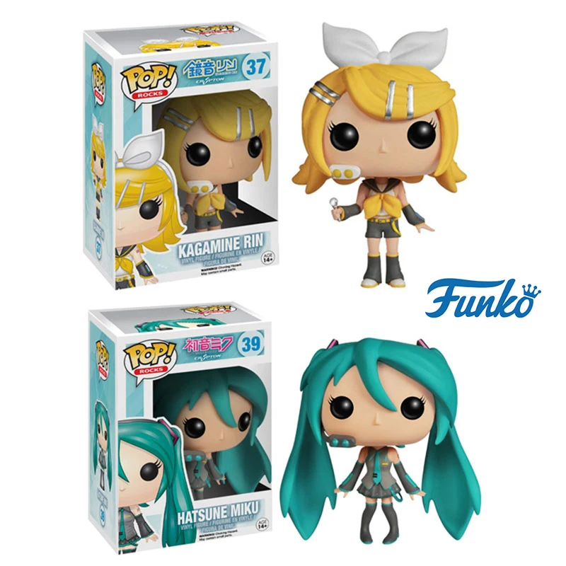 Funko Pop Hatsune Miku виниловые фигурки в кагамине Рин кукла Аниме Хацунэ Мику фигурка игрушки для отаку подарок на Рождество День рождения
