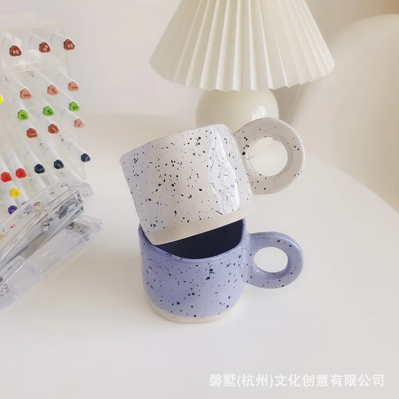 

Creative Irregular Splashing Ink Ceramic Mug Office Coffee Cup Home Breakfast Milk Cup Water Cup Mugs Coffee Cups