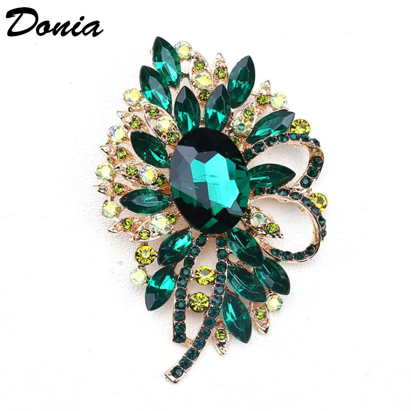 Женская Брошь в виде большого стеклянного стекла европейском и американском