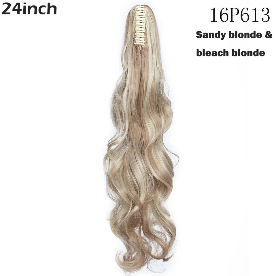 16P613 S-noilite, 12-26 дюймов, заколка-коготь, конский хвост, наращивание волос, синтетический конский хвост, enxtension, волосы для женщин, конский хвост, шиньон - Цвет: 16P613