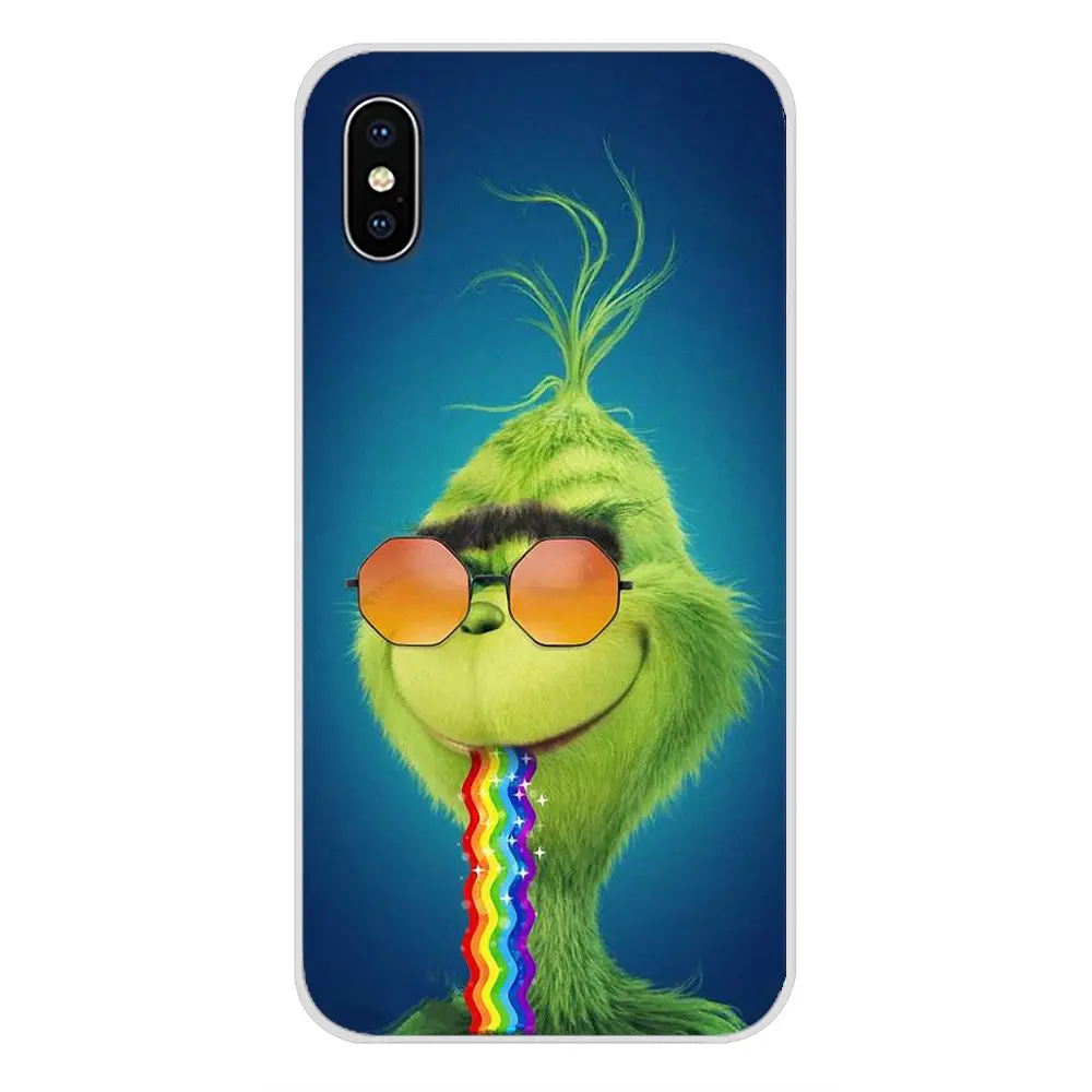 images 6 Дизайнерский чехол для Apple IPhone X XR XS MAX 4 4s 5 5S 5C SE 6 6S 7 8 Plus ipod touch 5 6 зеленый монстр Grinch палантин Рождество - Цвет: images 6