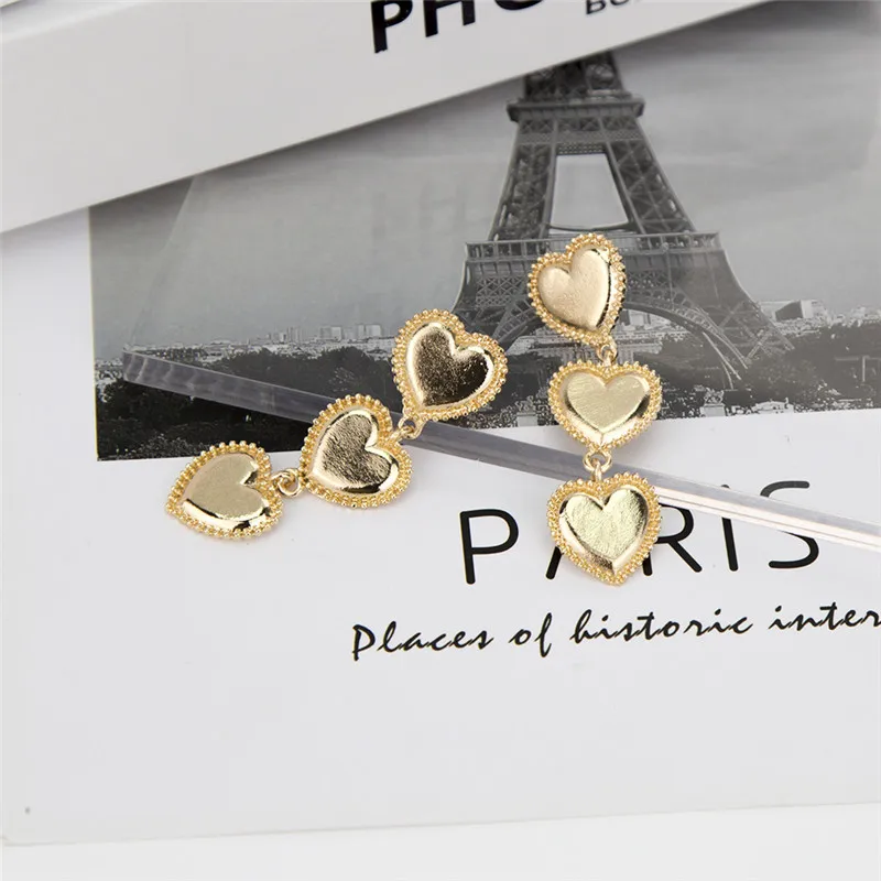 Tredny ювелирные изделия серьги-капли в форме сердца для женщин девушек богемные