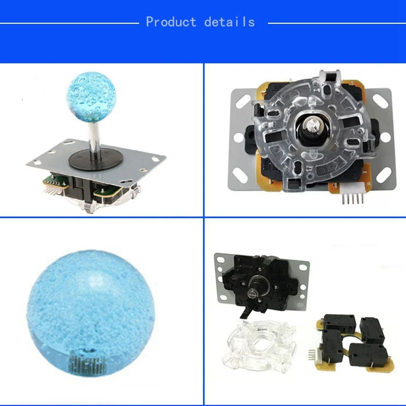 

Arcade DIY Kit USB Encoder Crystal Joystick + Illuminated Buttons for Arcade Games Machine and KOF SNK Fighting Games